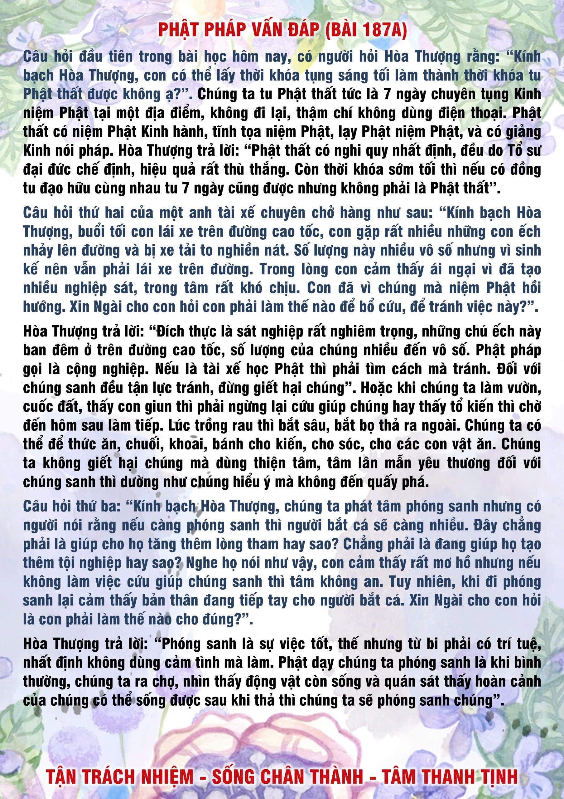 187 · Phật Pháp Vấn Đáp - 187 _ 1